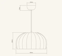 Suspension, Lluvi, blanc pur, Ø42,5cm, H23,2cm - Lobo Atelier