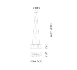 Suspension, Logico Mini suspension 3 in linea, blanc, 2900K, 3250lm, L66cm, H22cm - Artemide