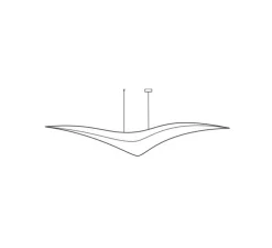 Suspension, L'oiseau grand, blanc, L157cm, H32,5cm - Céline Wright