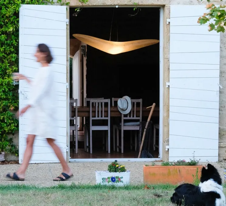 Suspension, L'oiseau petit, blanc, L80cm, H17cm - Céline Wright