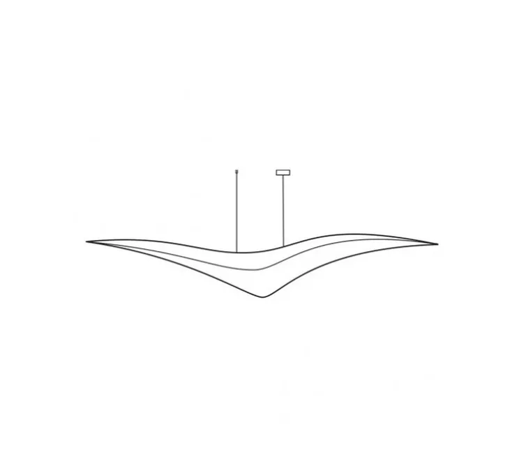 Suspension, L'oiseau petit, blanc, L80cm, H17cm - Céline Wright