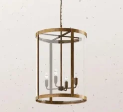 Suspension, London, ver antique, verre transparent, Ø45cm, H59,5cm - Il Fanale