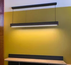 Suspension, Léonide 800, marron, LED, 2700K, 1300 lm, L80cm, H9,5cm - Az'Art