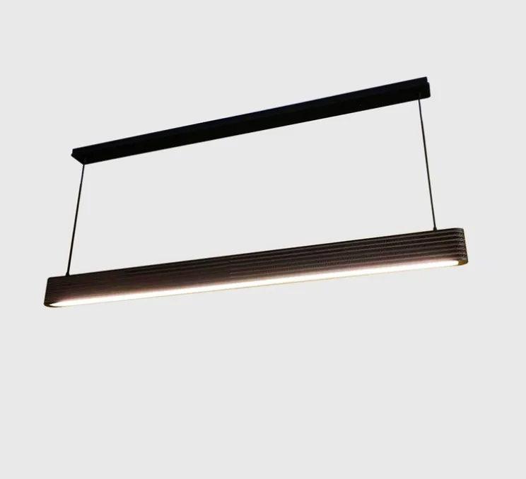 Suspension, Léonide 800, marron, LED, 2700K, 1300 lm, L80cm, H9,5cm - Az'Art