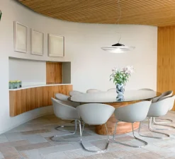 Suspension, Loop F35, transparent, noir, LED, dim, 3000K, lm, Ø45cm, H10cm - Fabbian