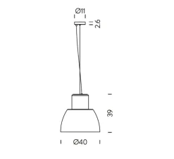 Suspension, Lorosae, réédition d'Alavaro Siza, blanc jasmin, Ø40cm, H39cm - Nemo Lighting