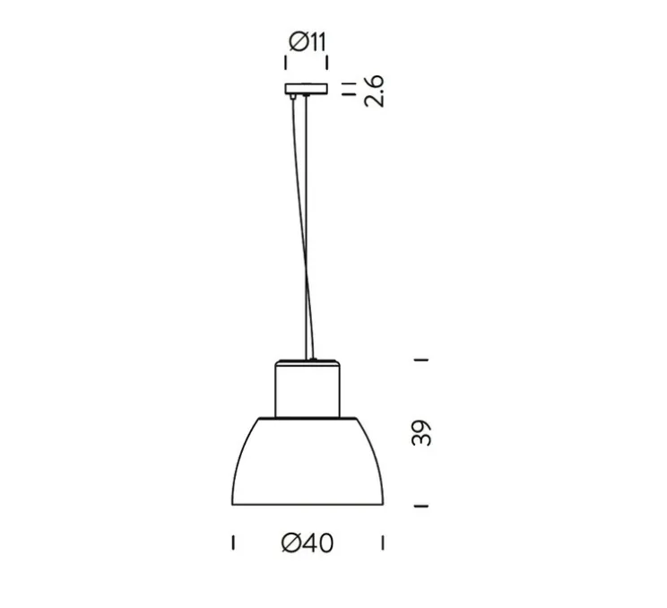 Suspension, Lorosae, réédition d'Alavaro Siza, blanc jasmin, Ø40cm, H39cm - Nemo Lighting