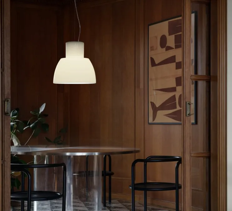 Suspension, Lorosae, réédition d'Alavaro Siza, blanc jasmin, Ø40cm, H39cm - Nemo Lighting