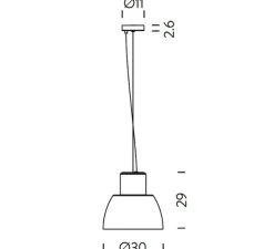 Suspension, Lorosae, réédition d'Alavaro Siza, bleu océan, Ø30cm, H29cm - Nemo Lighting