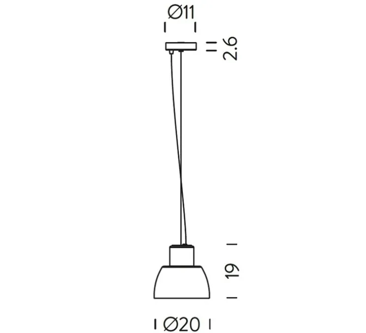 Suspension, Lorosae, réédition d'Alavaro Siza, blanc jasmin, Ø20cm, H19cm - Nemo Lighting