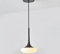 Suspension, Louis XS, graphite satiné, opale et écaille, LED, dim, 2700K, 1500 lm, Ø24cm, H36cm - CVL