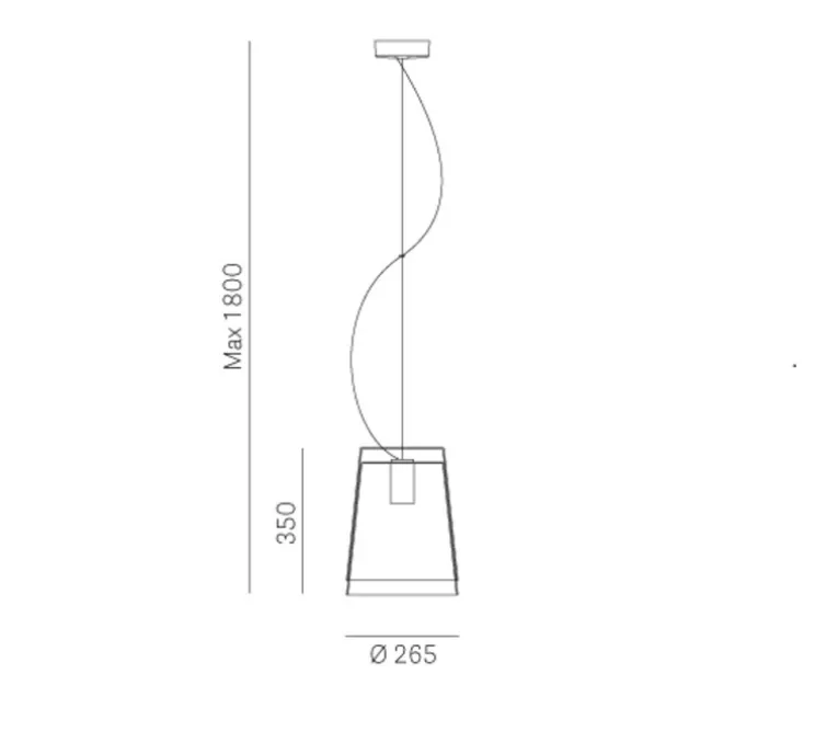 Suspension, L001S, violet, Ø26,5cm, H35cm - Pedrali