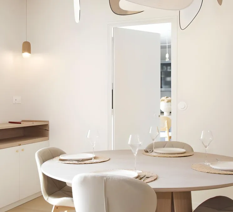 Suspension, Luce Medium, chêne massif, 2800K, 400lm, H18cm, Ø10cm - Hartô