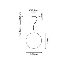 Suspension, Lumi Sfera, blanc, Ø50cm, H49cm - Fabbian