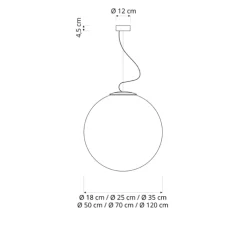 Suspension, Luna 25, blanc, ø25cm, cm - In-es.artdesign