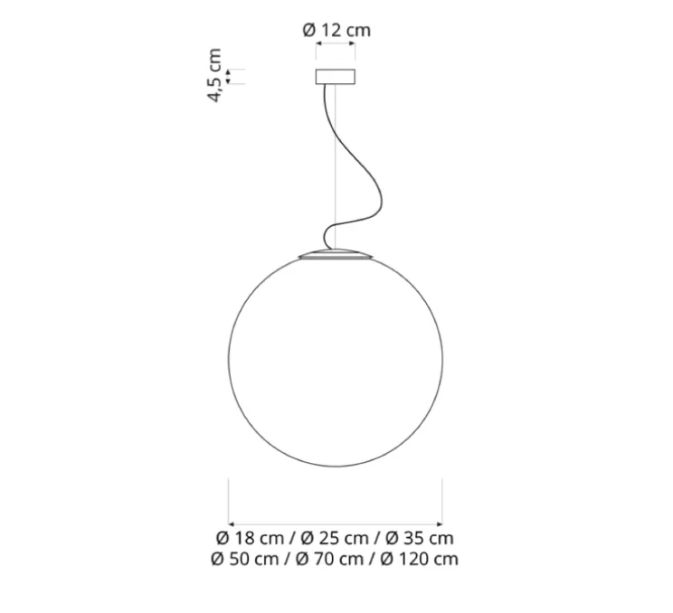 Suspension, Luna 25, blanc, ø25cm, cm - In-es.artdesign