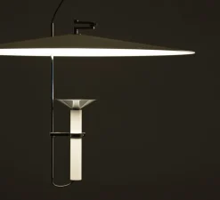 Suspension, Luna, blanc, chrome, LED, dim, 3000K, 3015 lm, Ø65cm, H43,6cm - Stilnovo