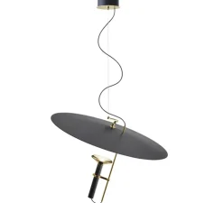 Suspension, Luna, noir et or, LED, dim, 2700K, 2804 lm, Ø116cm, H43,6cm - Stilnovo