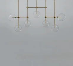 Suspension, Lustre, Soap B7 LG, Laiton laqué bruni, L183,3cm, H102cm - Schwung