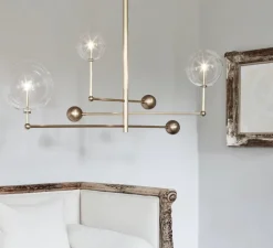 Suspension, Lustre, Universe, Laiton laqué bruni, L128,2cm, H87,5cm - Schwung