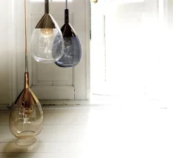 Suspension, Lute M, or fumé, H49cm, Ø22cm - Ebb and Flow