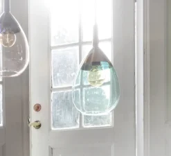 Suspension, Lute M, vert, or, Ø22cm, H49cm - Ebb and Flow