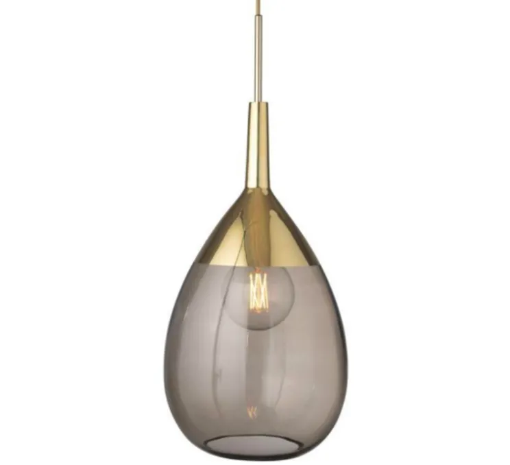 Suspension, Lute XL, Marron chataîgne, Ø31cm, H70cm - Ebb and Flow