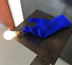 Suspension, Luzy, bleu, LED, dim, 2700K, 130 lm, L25cm, H50cm - Ingo Maurer