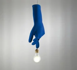 Suspension, Luzy, bleu, LED, dim, 2700K, 130 lm, L25cm, H50cm - Ingo Maurer