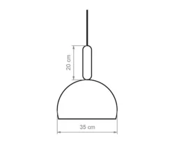 Suspension, Mad CL, chêne et blanc, Ø35cm, H45cm - Luxcambra