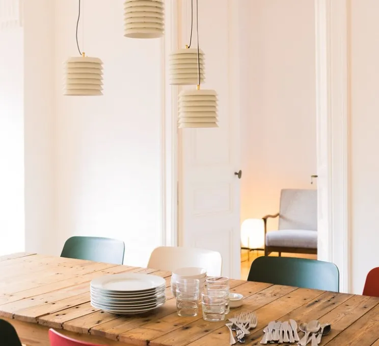 Suspension, Maija 15, blanc mat, LED, dim, 2700K, 289 lm, Ø15cm, H14cm - Santa & Cole