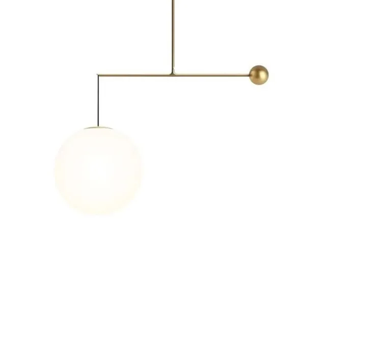 Suspension, Malamata B01S48, laiton brossé, abat-jour Ø48cm, L119cm, H132cm - Luceplan