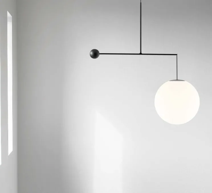 Suspension, Malamata B01S22, noir mat, abat-jour Ø22cm, L106cm, H86cm - Luceplan