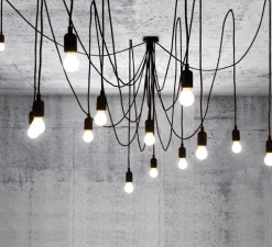 Suspension, Maman, noir, ampoules Satin, LED, Dimmable, Ø300cm - Seletti