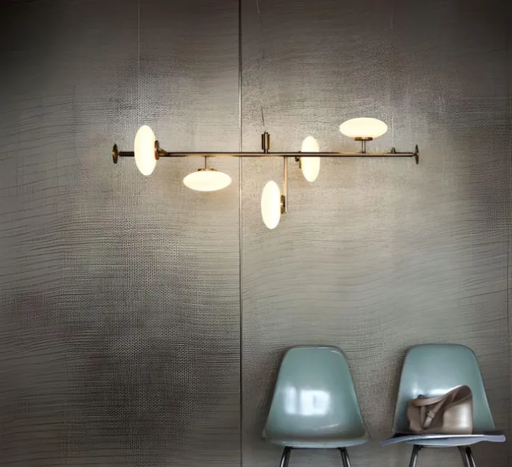 Suspension, Mami, horizontale, bronze brossé, LED, dim, 2700K, lm, L148cm, H48cm - Penta