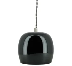 Suspension, Marcel, noir, avec câble tressé noir, Ø16cm, H16cm - Nexel