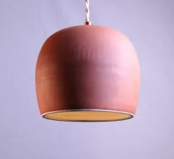 Suspension, Marcel, terracotta, avec câble tressé jute, Ø16cm, H16cm - Nexel