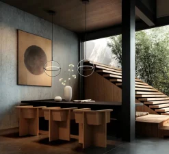 Suspension, Maru Big, noir brûlé, LED, dim, 2400K, lm, L41cm, H51cm - 101 Copenhagen