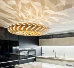 Suspension, Maru, large, version en kit, bambou naturel, Ø140cm, H25cm - David Trubridge