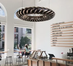 Suspension, Maru, small, version en kit, bambou naturel / noir, Ø110cm, H20cm - David Trubridge