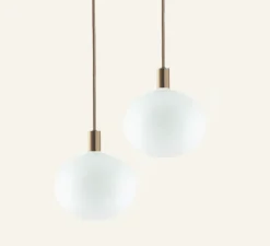 Suspension, Mascara, laiton, Ø7cm, H38cm - Nexel