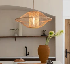 Suspension, Maui L, naturel, Ø70cm, H30cm - Good&Mojo