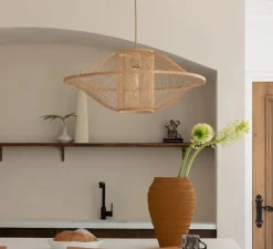 Suspension, Maui L, naturel, Ø70cm, H30cm - Good&Mojo