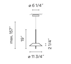 Suspension, Mayfair, or, LED, 2700K, 417lm, Ø30cm, H48cm - Vibia