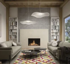 Suspension, Mediterrània S/105/02, blanc, LED, 2700K, 2064lm, Ø105cm, H15,7cm - Bover