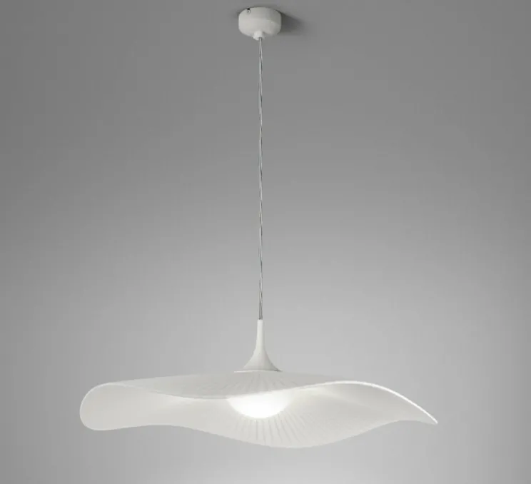 Suspension, Mediterrània S/52, blanc, LED, dim, 2700K, 800 lm, Ø52cm, H14,5cm - Bover