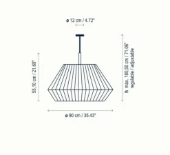 Suspension, Mei 90, crème, Ø90cm, H180,5cm - Bover