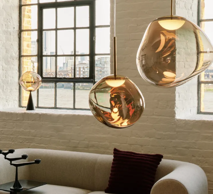 Suspension, Melt, bronze, LED, dim, 3000k, 800 lm, Ø50cm, H50cm - Tom Dixon