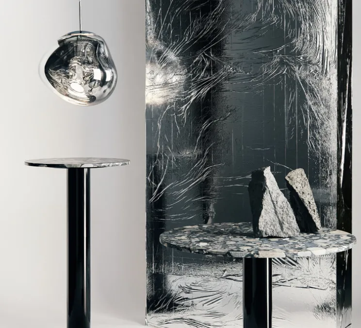 Suspension, Melt, chrome argent, Ø50cm, H50cm - Tom Dixon