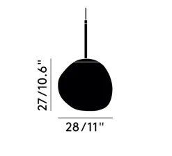 Suspension, Melt Mini, fumé, LED, 3000K, 800lm, Ø28cm, H27cm - Tom Dixon